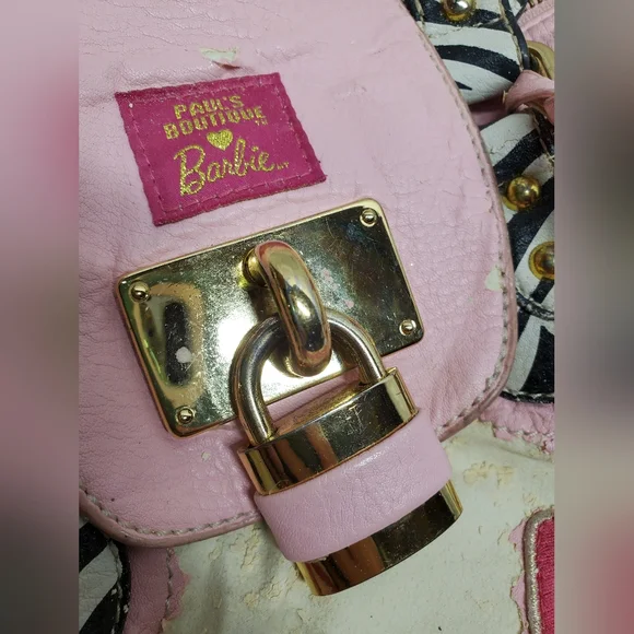 ‼️Buy Now Today 9/9 Only‼️Rare Paul's Botique Barbie Pink and Cream Satchel - Picture 3 of 3